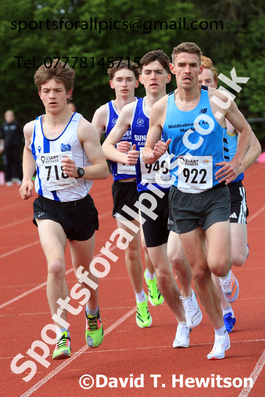 5000 metres, 2026 North Eastern Track and Field Champs, Shildon, County Durham. Photo: David T. Hewitson/Sports for All Pics